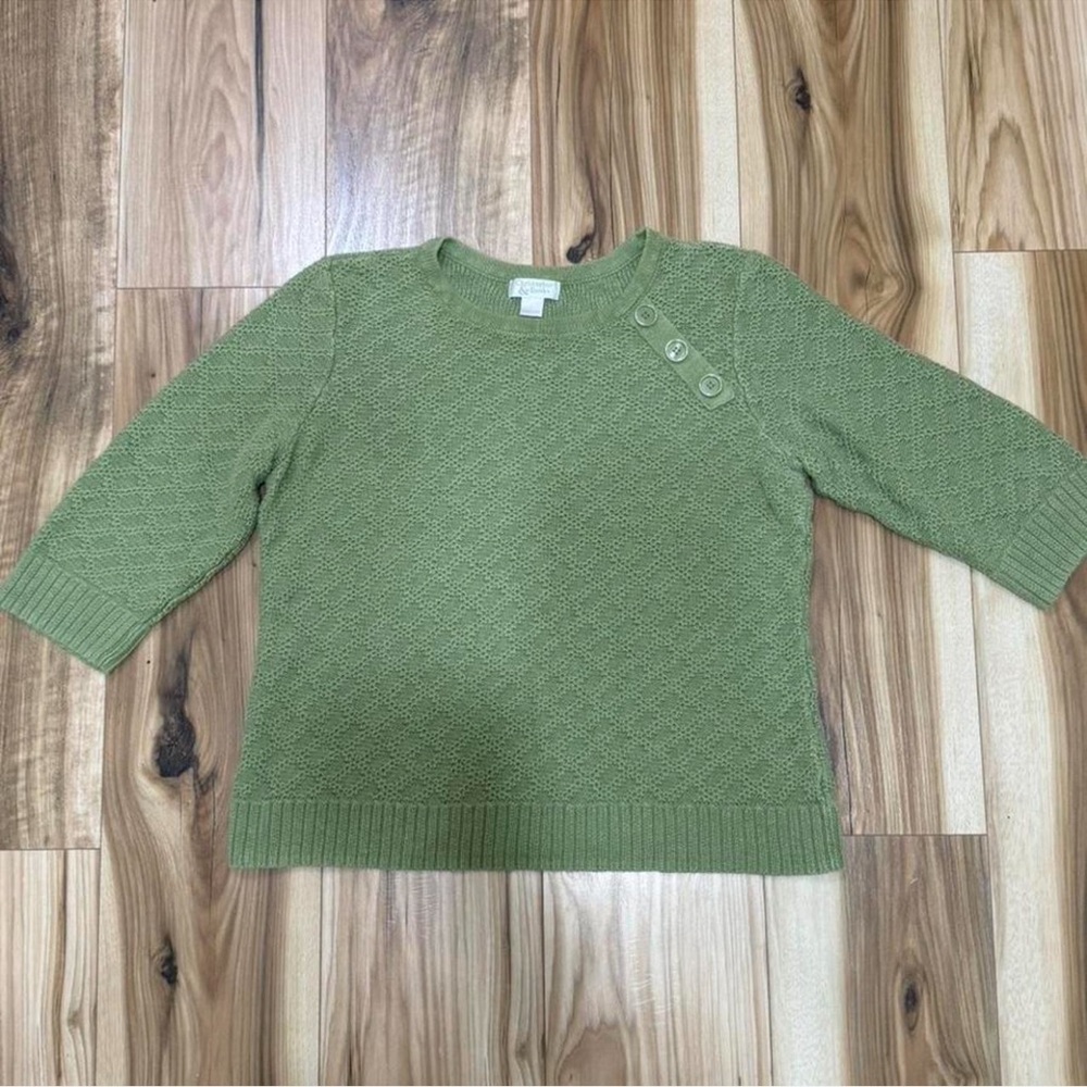 Christopher & Banks Olive Green Sweater